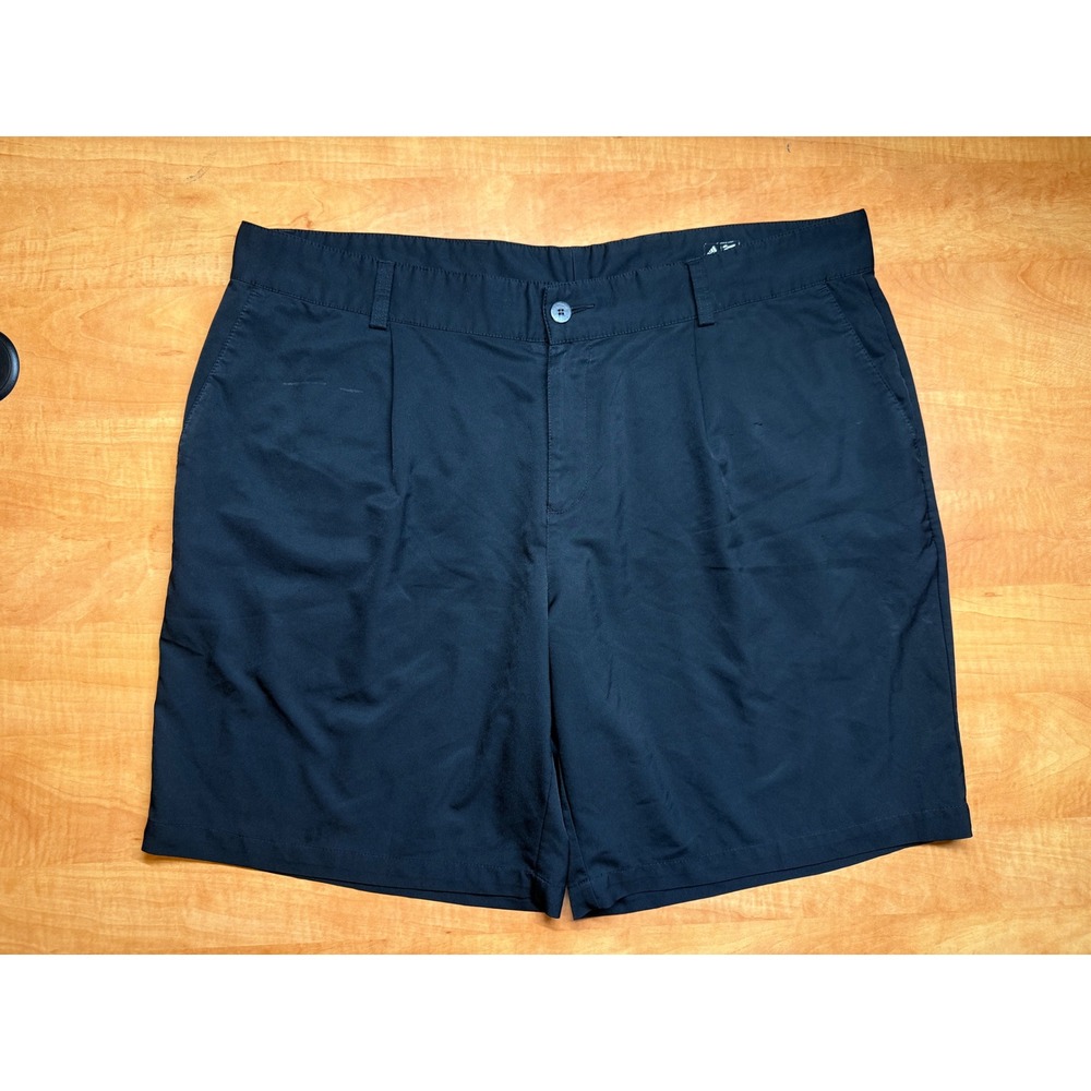 Adidas Climalite Golf Shorts Mens 40 Black Flat Front Performance Activewear